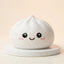 Huggable giant white dumpling squishy toy front view