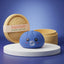 Puffy purple blow dumpling squishy front view