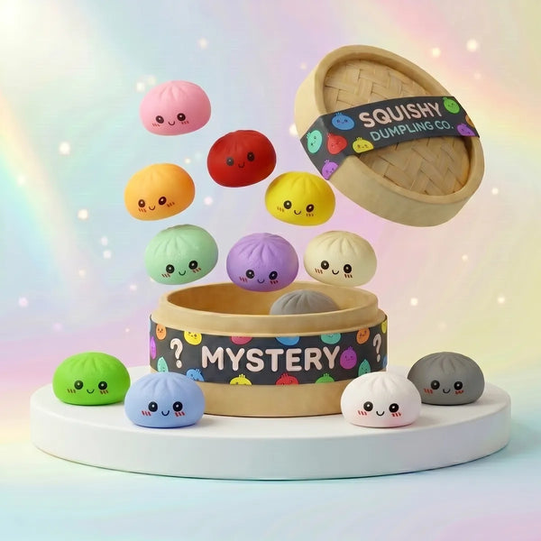 Tiny mini mystery squishy dumplings multipack front view