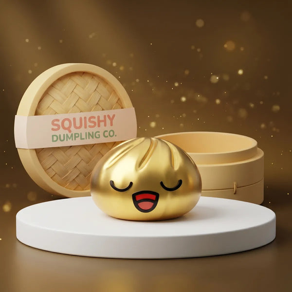Treasure rare gold dumpling squishy soft toy front view