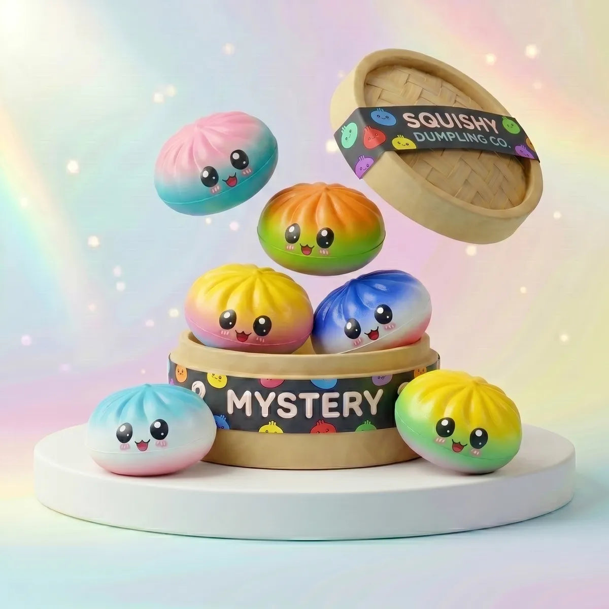 Adorable charming mystery dumpling squishy front view Main image