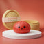 Cherry red dumpling squishy soft toy front view