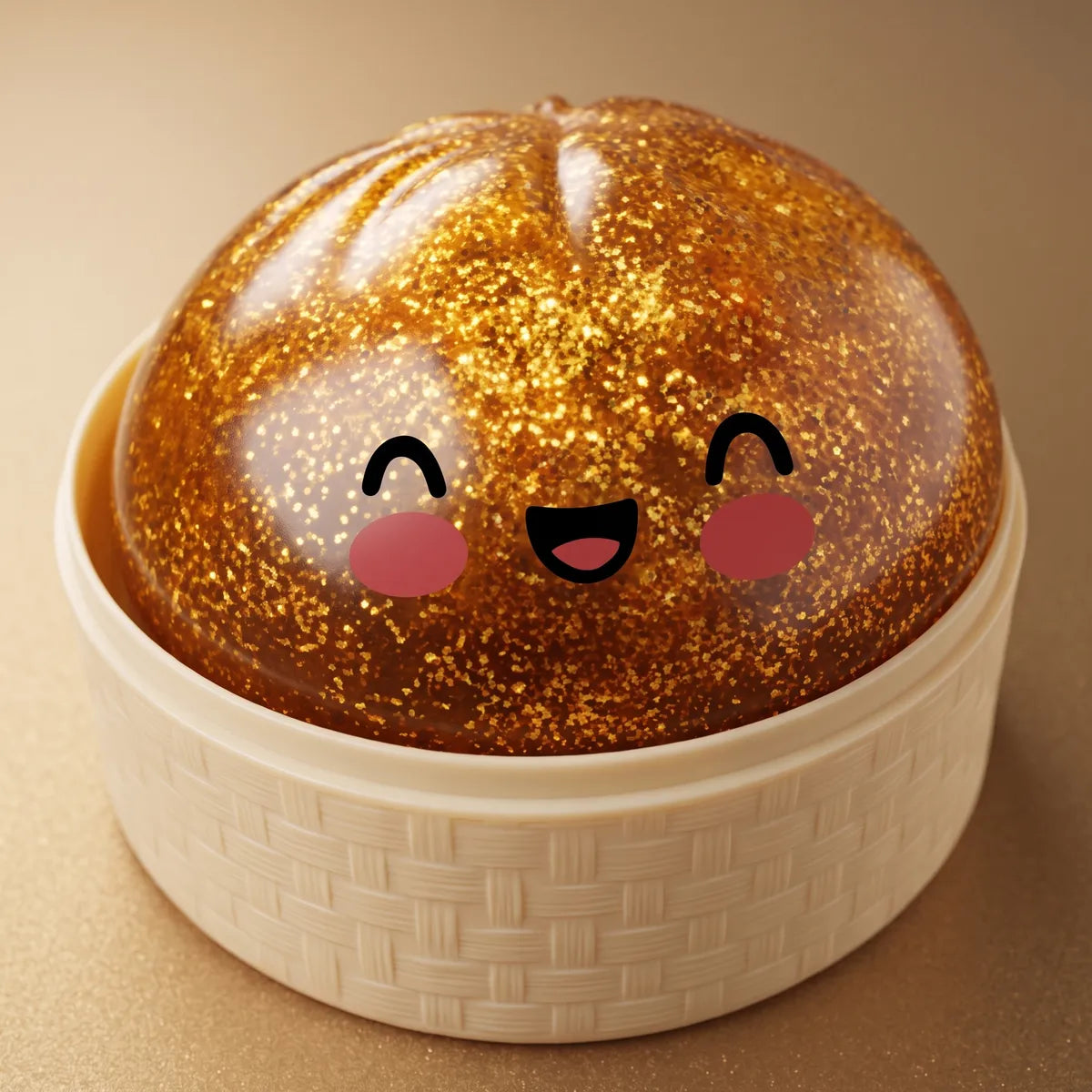 Treasure Gold Unique Glitter Dumpling Squishy Secondary image