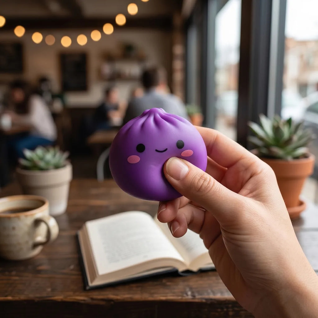 Japanese dumpling squishy styled as cute desk decor