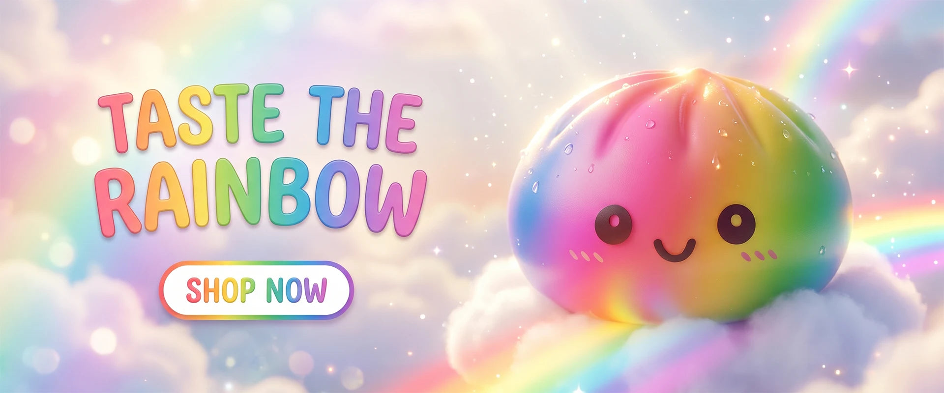 Colorful Large Rainbow Dumpling Squishy