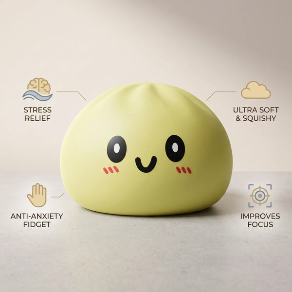 Large yellow dumpling squishy features and benefits overview