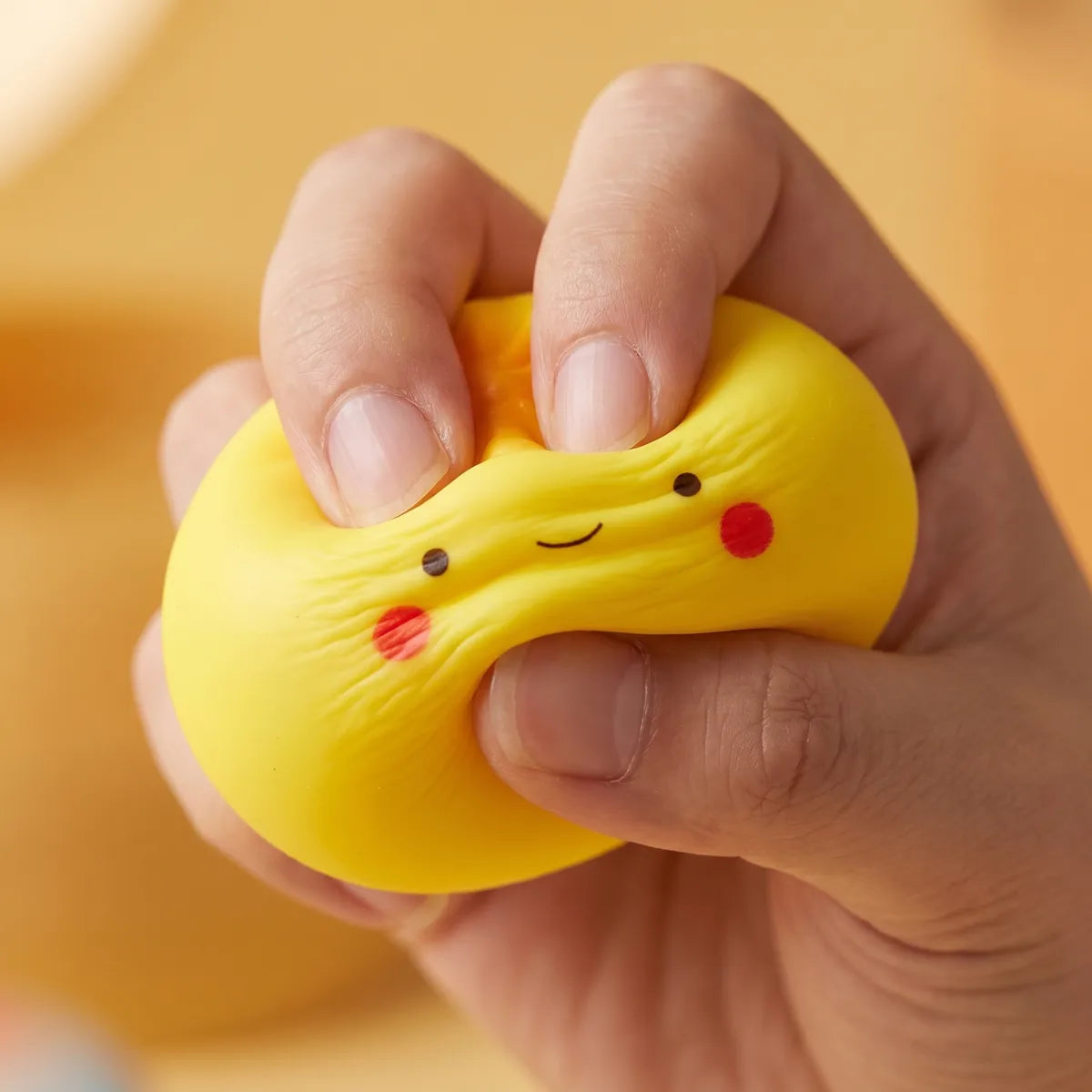 Mini dumpling squishy toy blind bag squishy being squeezed slow rising