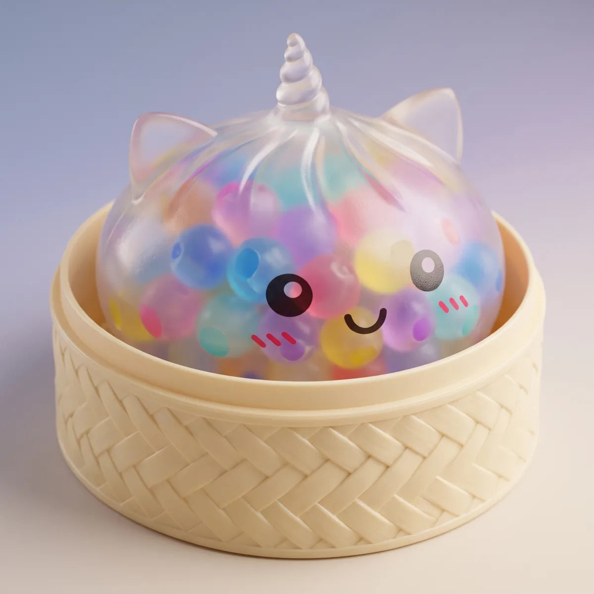 Pastel Multicolor Unicorn Bubble Dumpling Squishy Secondary image