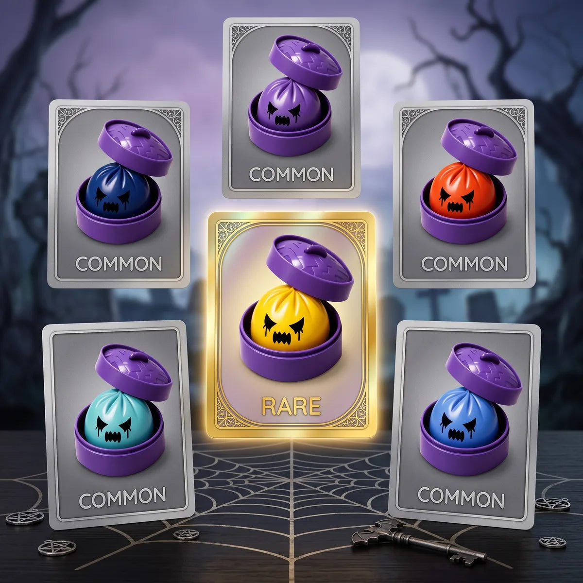Mystery ghost dumpling squishy variants and rarity chart with the rare yellow phantom