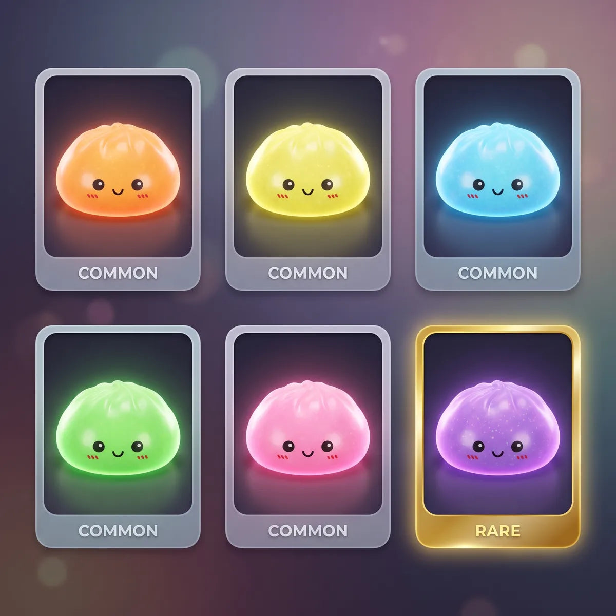 Mystery Glow In Dark Glitter Dumpling Squishy Blind Box Secondary image