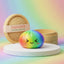 Prism rainbow color dumpling squishy soft toy front view