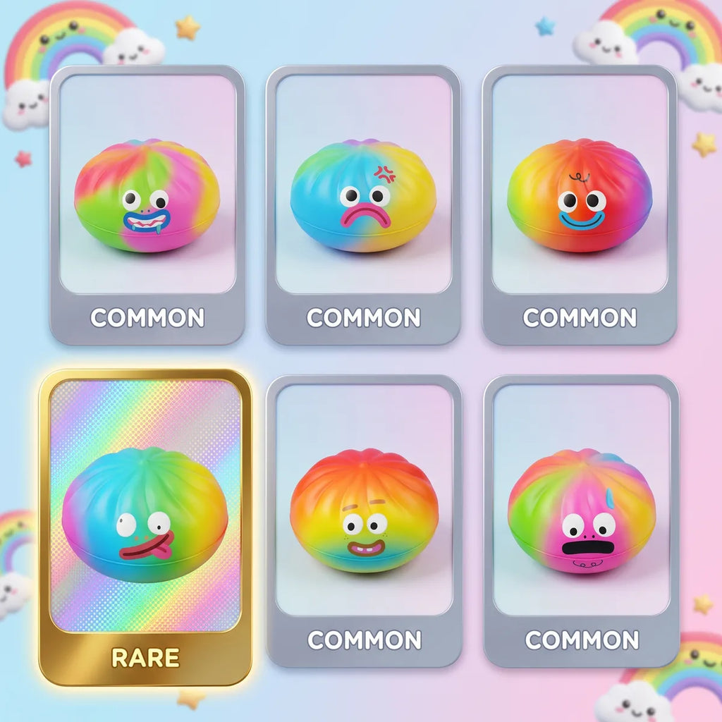 Rainbow mystery squishy dumplings collectible variants and rarity chart