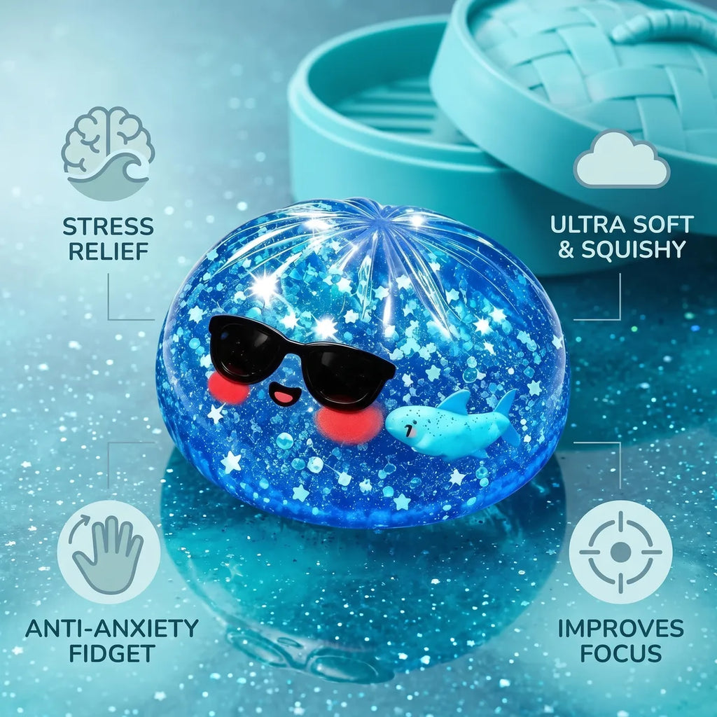Sparkle sunglasses dumpling squishy features and benefits overview