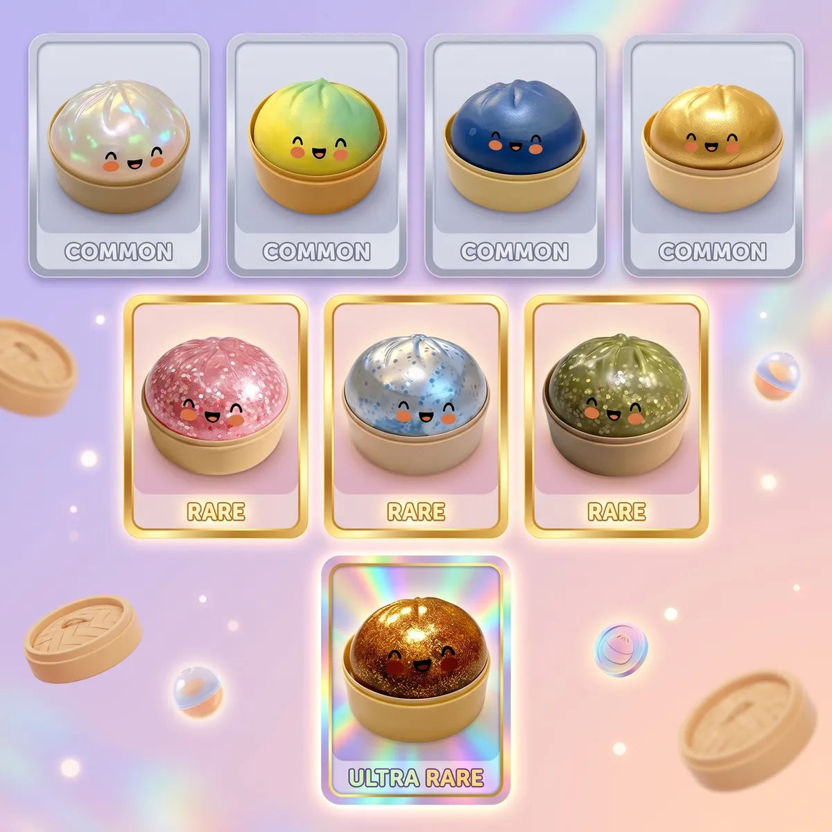 Squishy bun mystery dumpling collectible variants and rarity chart