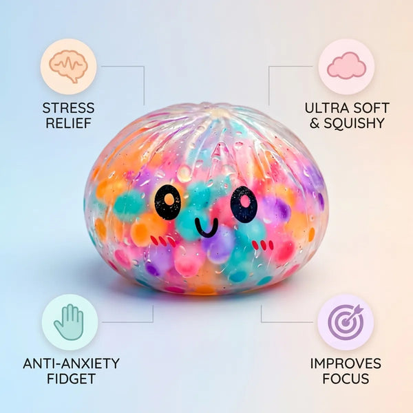 Squishy dumpling colors features: slow-rise foam, gift-ready, collectible