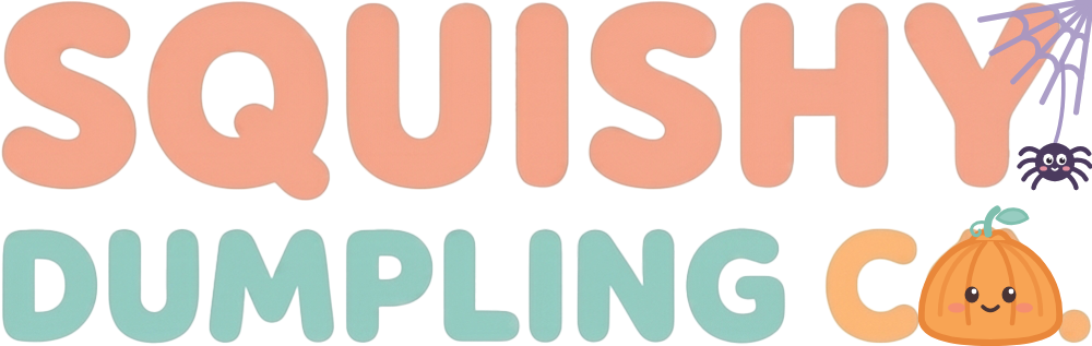Squishy Dumpling Co. logo, Halloween edition