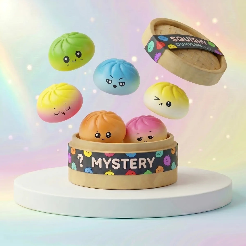 Trending viral mystery dumpling squishy front view