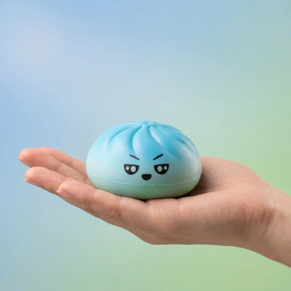 Viral mystery dumpling squishy held in hand