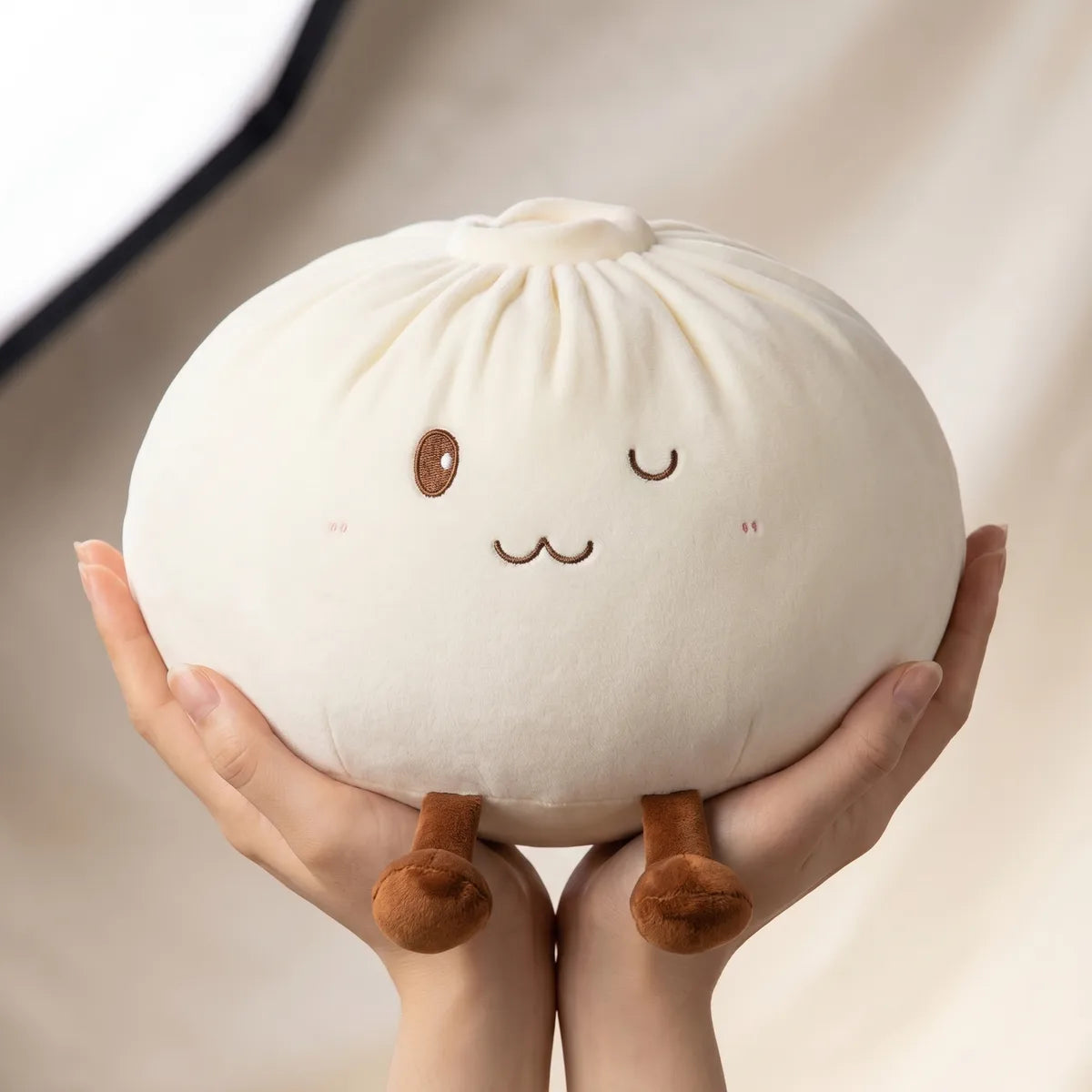 Huggable White Large Dumpling Squishy Toy Secondary image
