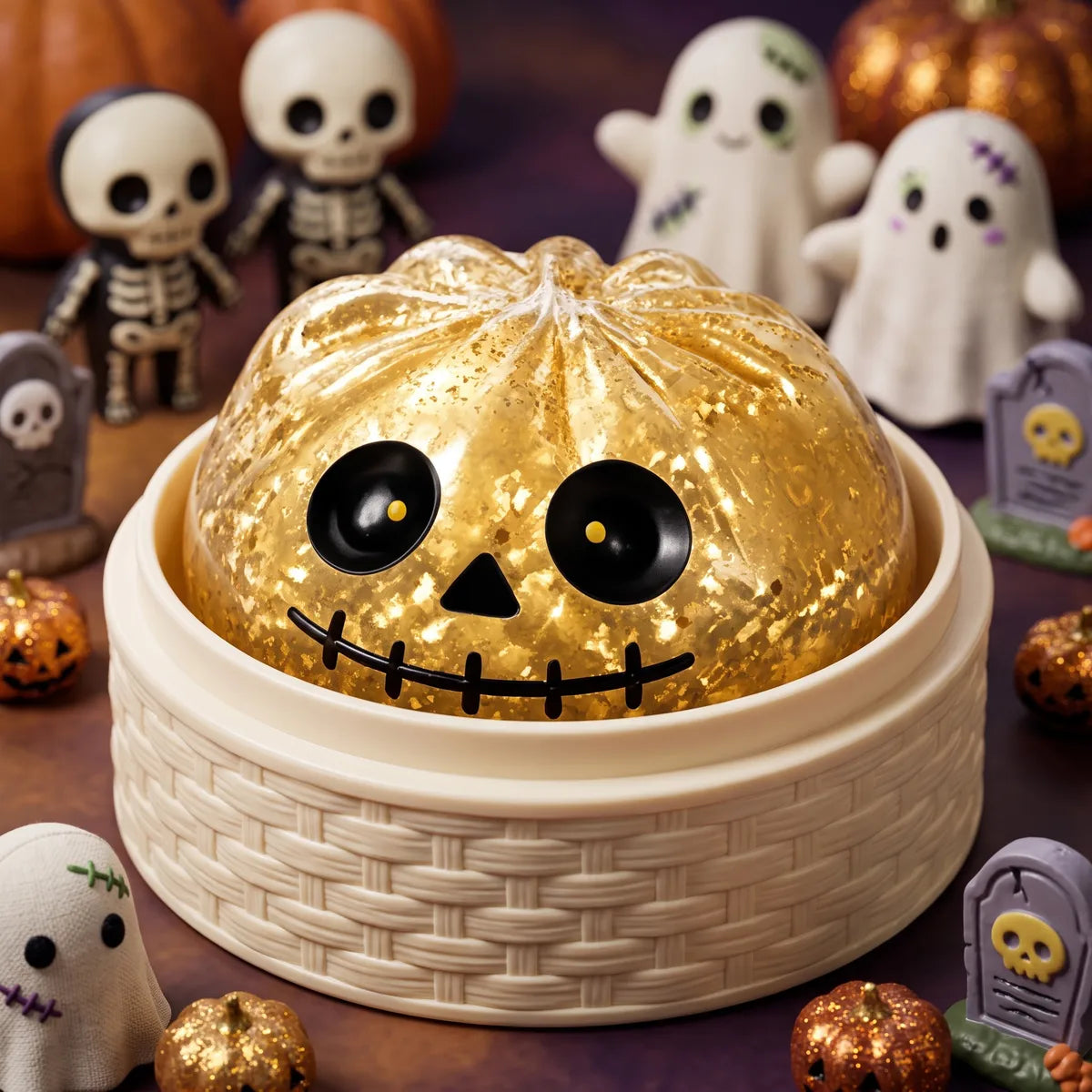 Golden Zombie Halloween Dumpling Squishy Secondary image